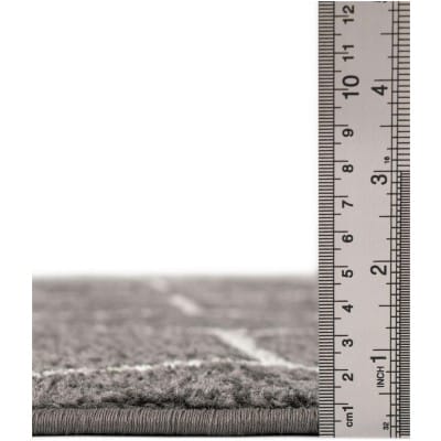 Tapete Enrejado Geométrico en Gris Obscuro