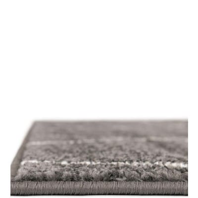 Tapete Enrejado Geométrico en Gris Obscuro