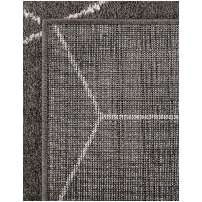 Tapete Enrejado Geométrico en Gris Obscuro