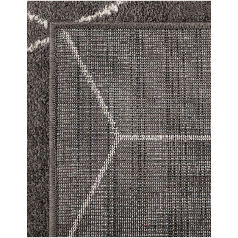 Tapete Enrejado Geométrico en Gris Obscuro