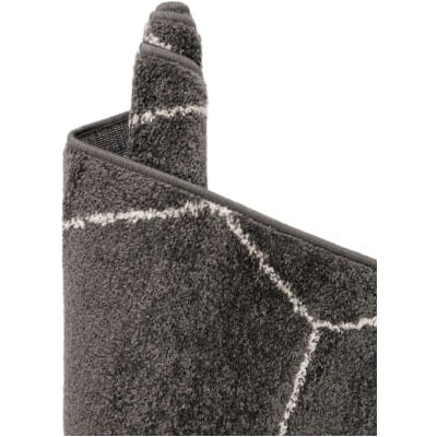 Tapete Enrejado Geométrico en Gris Obscuro