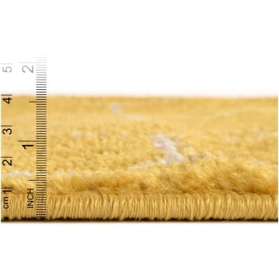 Tapete Enrejado Geométrico en Amarillo