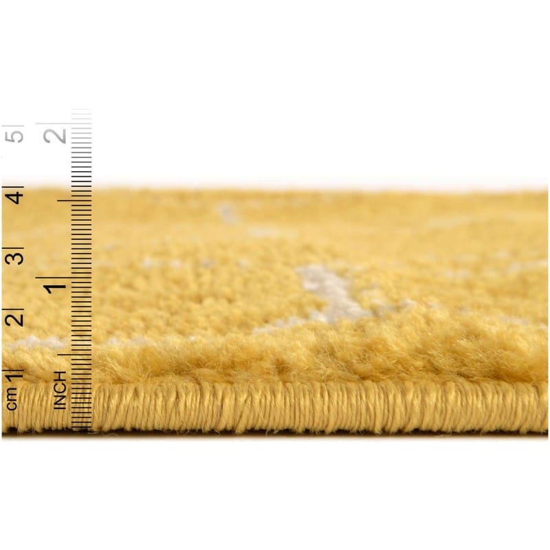 Tapete Enrejado Geométrico en Amarillo