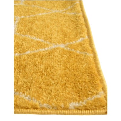 Tapete Enrejado Geométrico en Amarillo