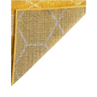 Tapete Enrejado Geométrico en Amarillo