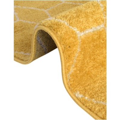 Tapete Enrejado Geométrico en Amarillo