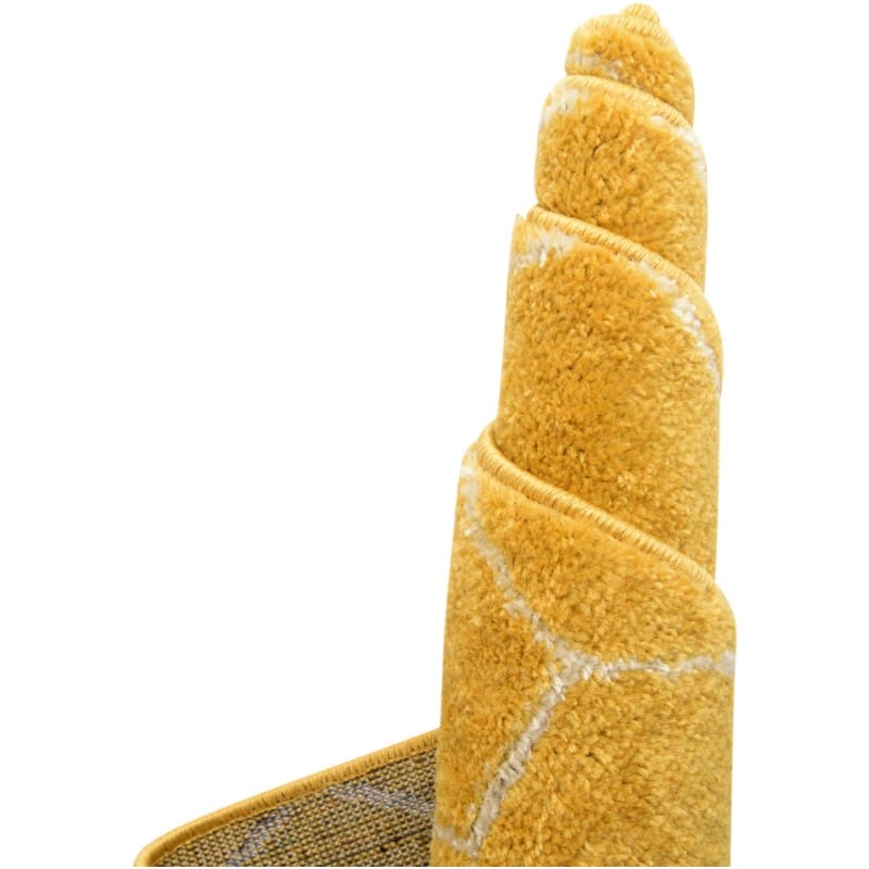 Tapete Enrejado Geométrico en Amarillo