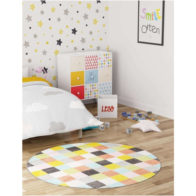 Tapete Fantasia Cuadricula Multicolor