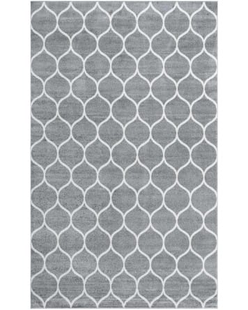 Tapete Enrejado Curvo en Gris Claro