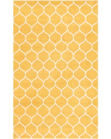 Tapete Enrejado Curvo en Amarillo