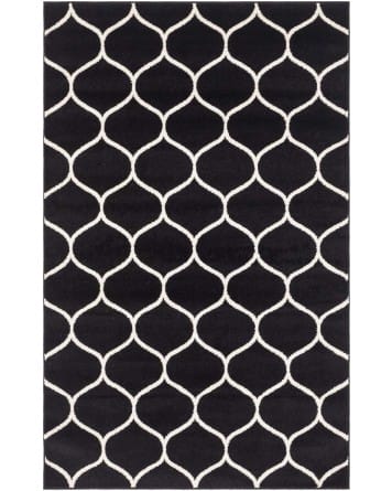 Tapete Enrejado Curvo en Negro