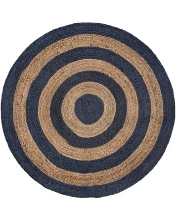 Tapete de Yute Aros Azul y Natural