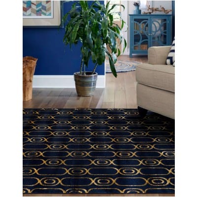 Tapete Anna Cadenas Azul y Oro