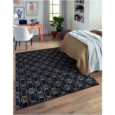 Tapete Anna Cadenas Azul y Oro