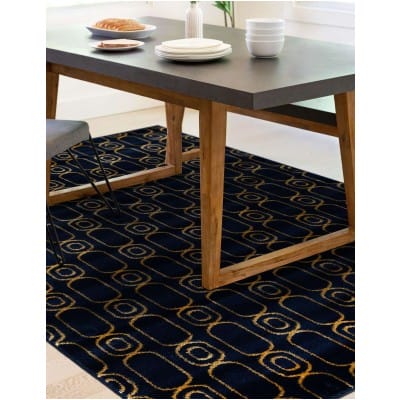 Tapete Anna Cadenas Azul y Oro