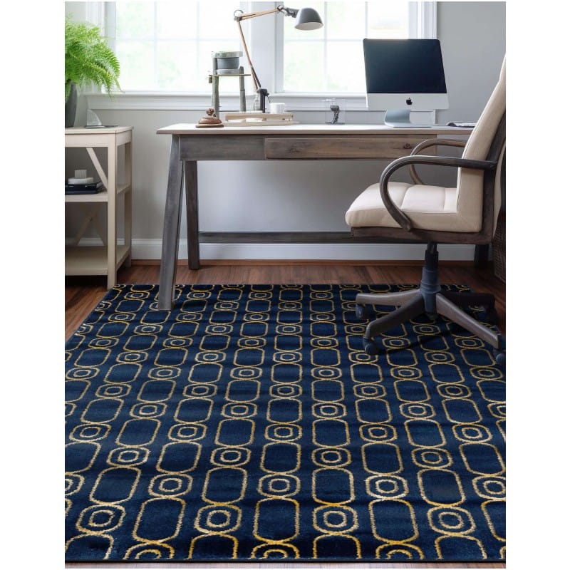 Tapete Anna Cadenas Azul y Oro