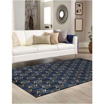 Tapete Anna Cadenas Azul y Oro