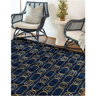 Tapete Anna Cadenas Azul y Oro