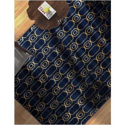 Tapete Anna Cadenas Azul y Oro