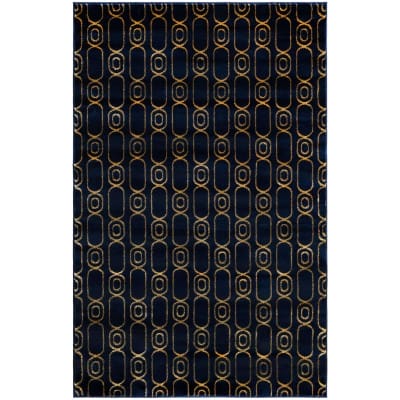 Tapete Anna Cadenas Azul y Oro