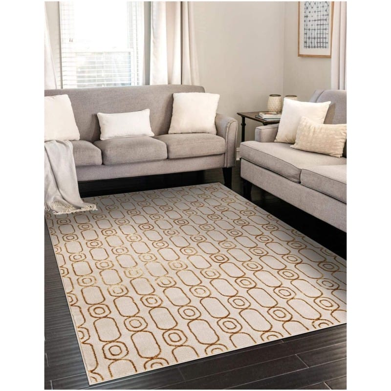 Tapete Anna Cadenas Blanco y Oro