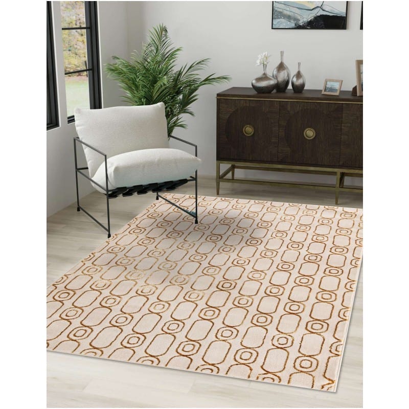 Tapete Anna Cadenas Blanco y Oro