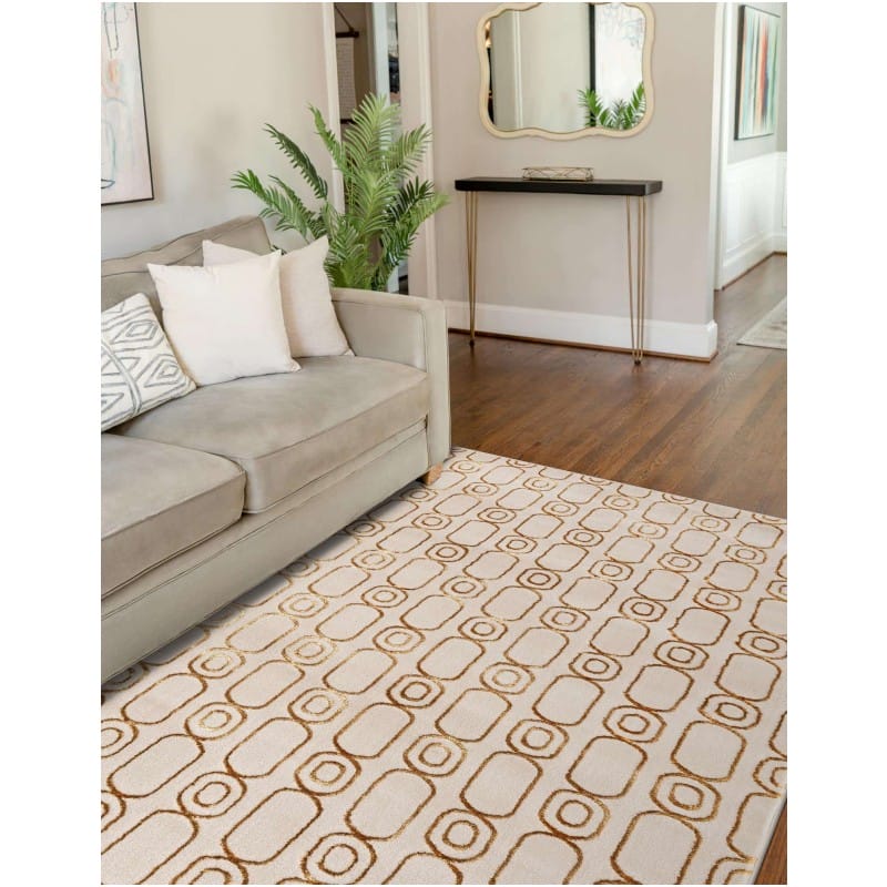 Tapete Anna Cadenas Blanco y Oro