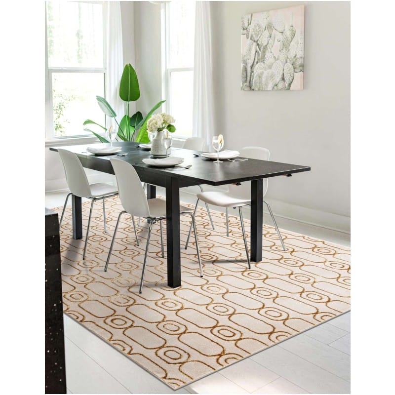 Tapete Anna Cadenas Blanco y Oro