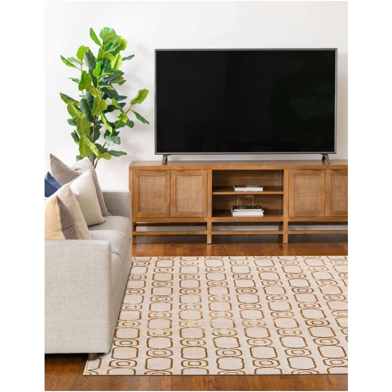 Tapete Anna Cadenas Blanco y Oro