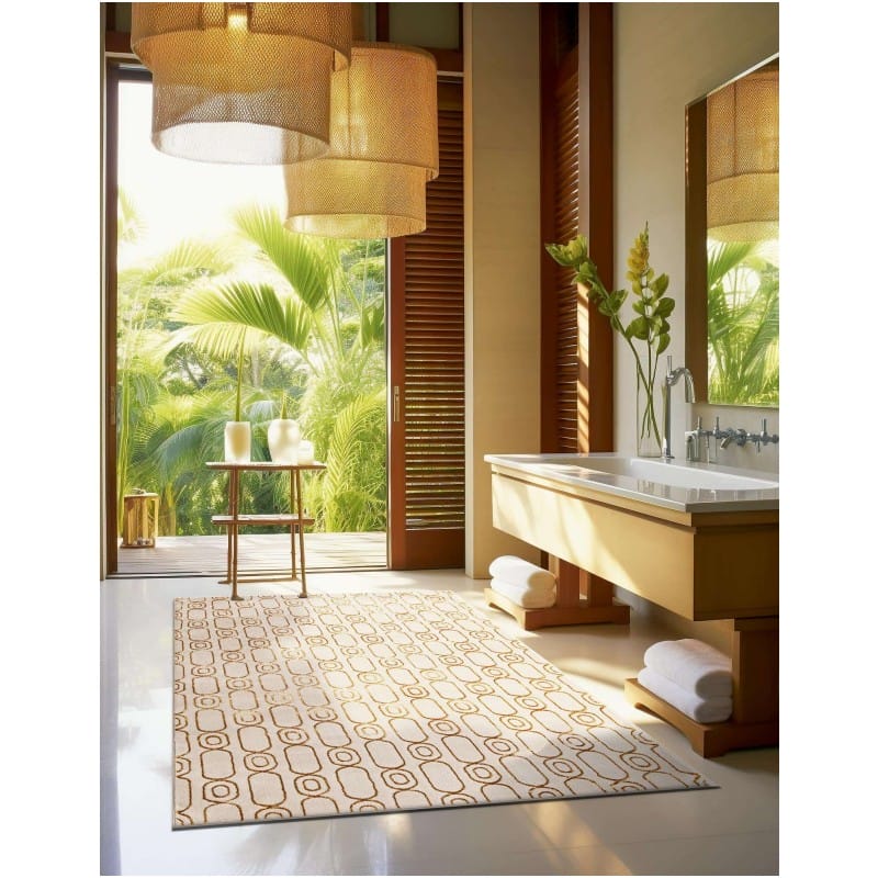 Tapete Anna Cadenas Blanco y Oro