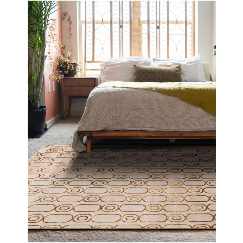 Tapete Anna Cadenas Blanco y Oro