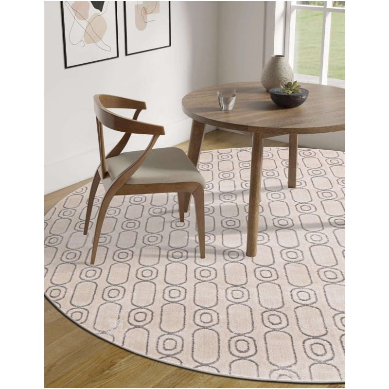 Tapete Anna Cadenas Blanco y Plata