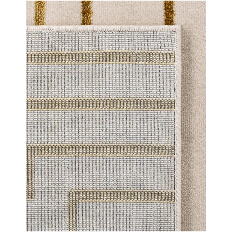 Tapete Anna de Lineas Blanco y Oro