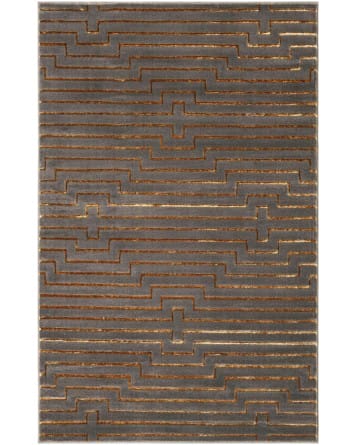 Tapete Anna de Lineas Gris y Oro