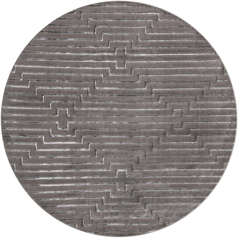 Tapete Anna de Lineas Gris y Plata