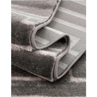 Tapete Anna de Lineas Gris y Plata