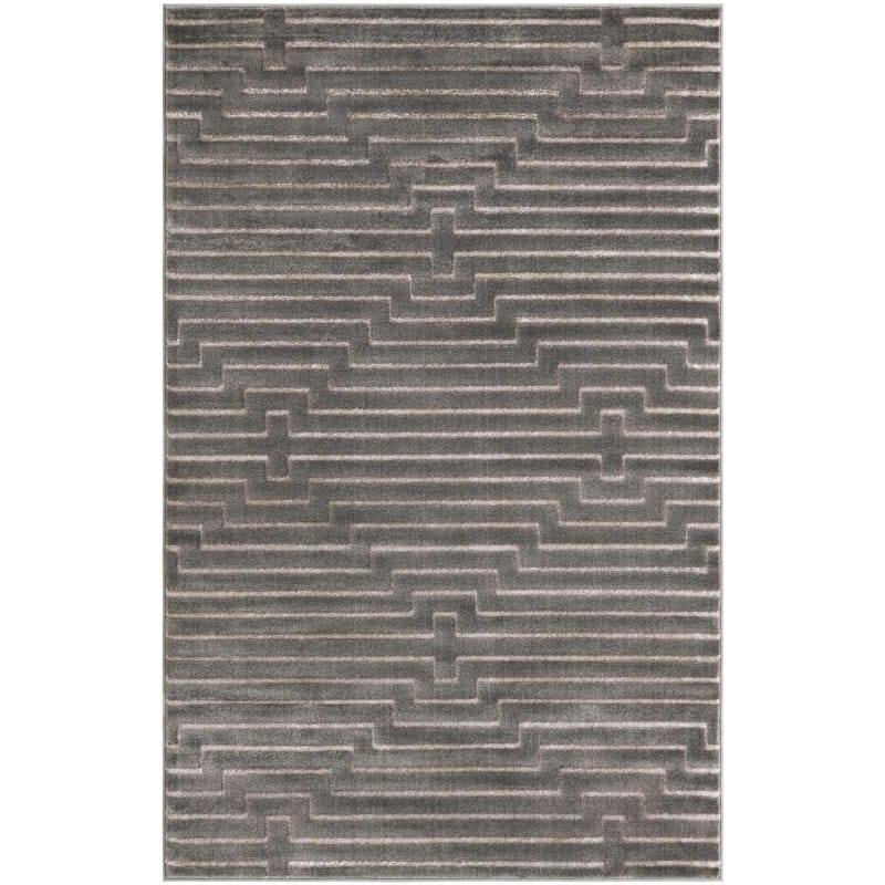 Tapete Anna de Lineas Gris y Plata