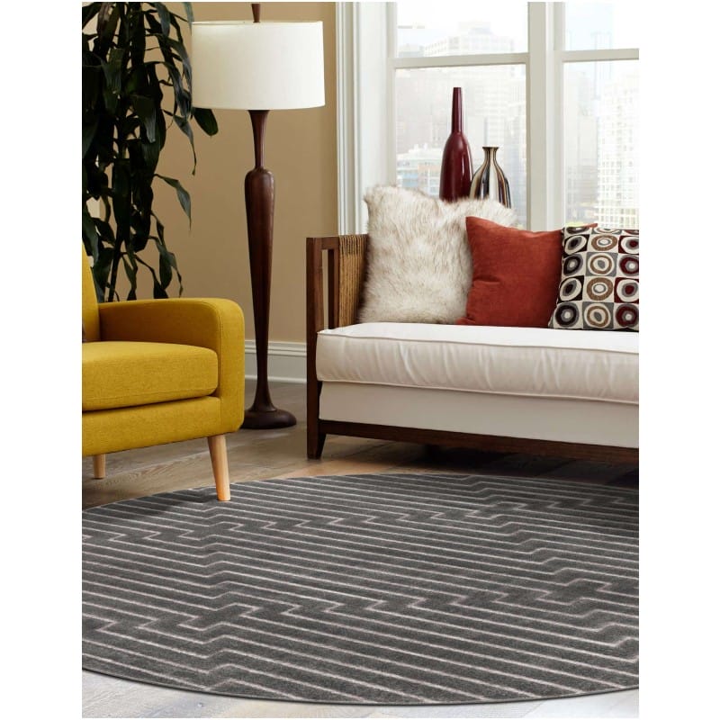 Tapete Anna de Lineas Gris y Plata