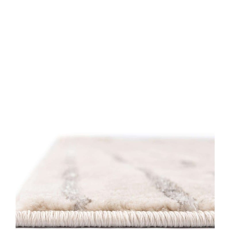 Tapete Anna de Lineas Blanco y Plata