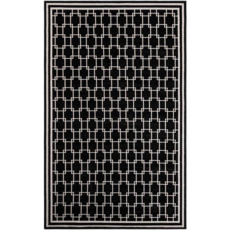 Tapete Christie Enrejado Cuadrado en Negro