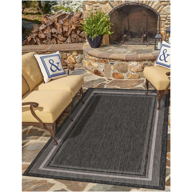 Tapete Exterior Bordes en Negro