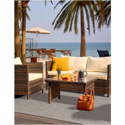 Tapete Sinfonía Exterior Solido en Gris