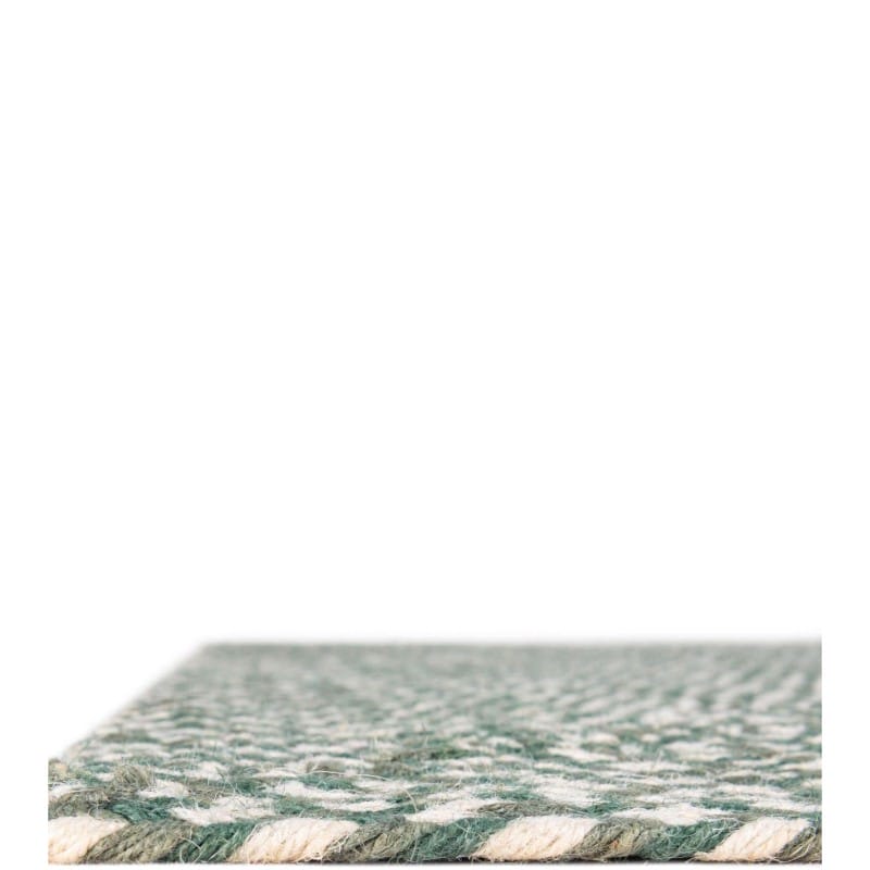 Tapete de Yute Trenzado Escoces en Verde