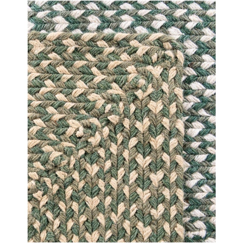 Tapete de Yute Trenzado Escoces en Verde