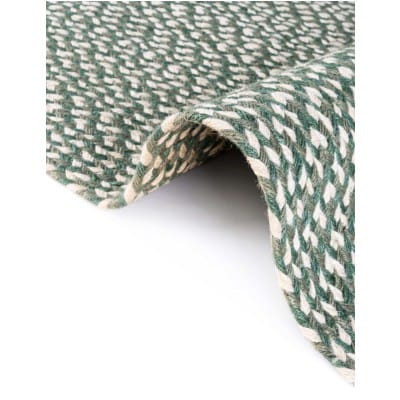 Tapete de Yute Trenzado Escoces en Verde
