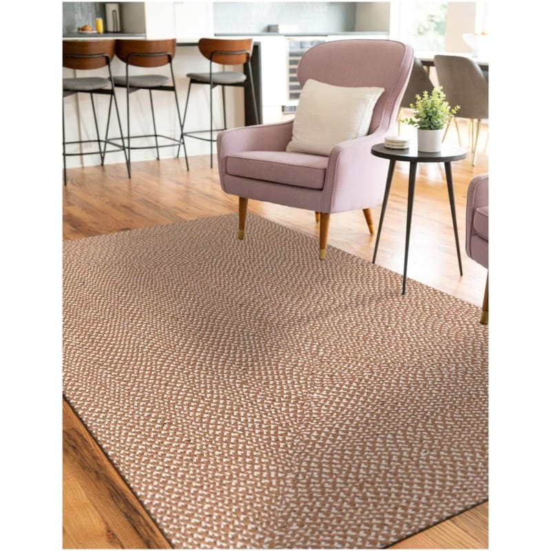 Tapete de Yute Trenzado Escoces en Café