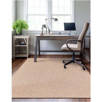 Tapete de Yute Trenzado Escoces en Café