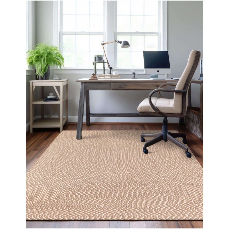 Tapete de Yute Trenzado Escoces en Café