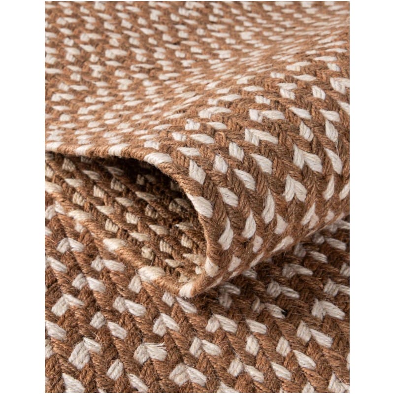 Tapete de Yute Trenzado Escoces en Café