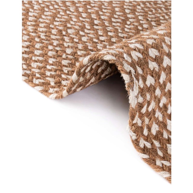 Tapete de Yute Trenzado Escoces en Café